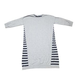 Boden Sweater Dress Striped Knit Casual Long Sleeve Gray Size US 6‎ Gray Blue